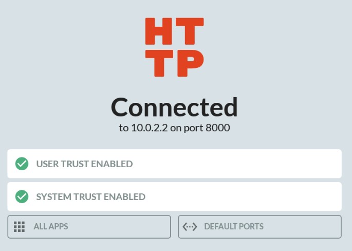http toolkit connection